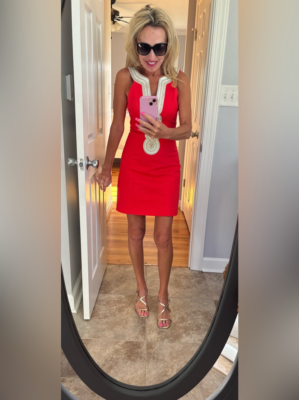 Lilly Pulitzer Valli shift Dress in ruby red